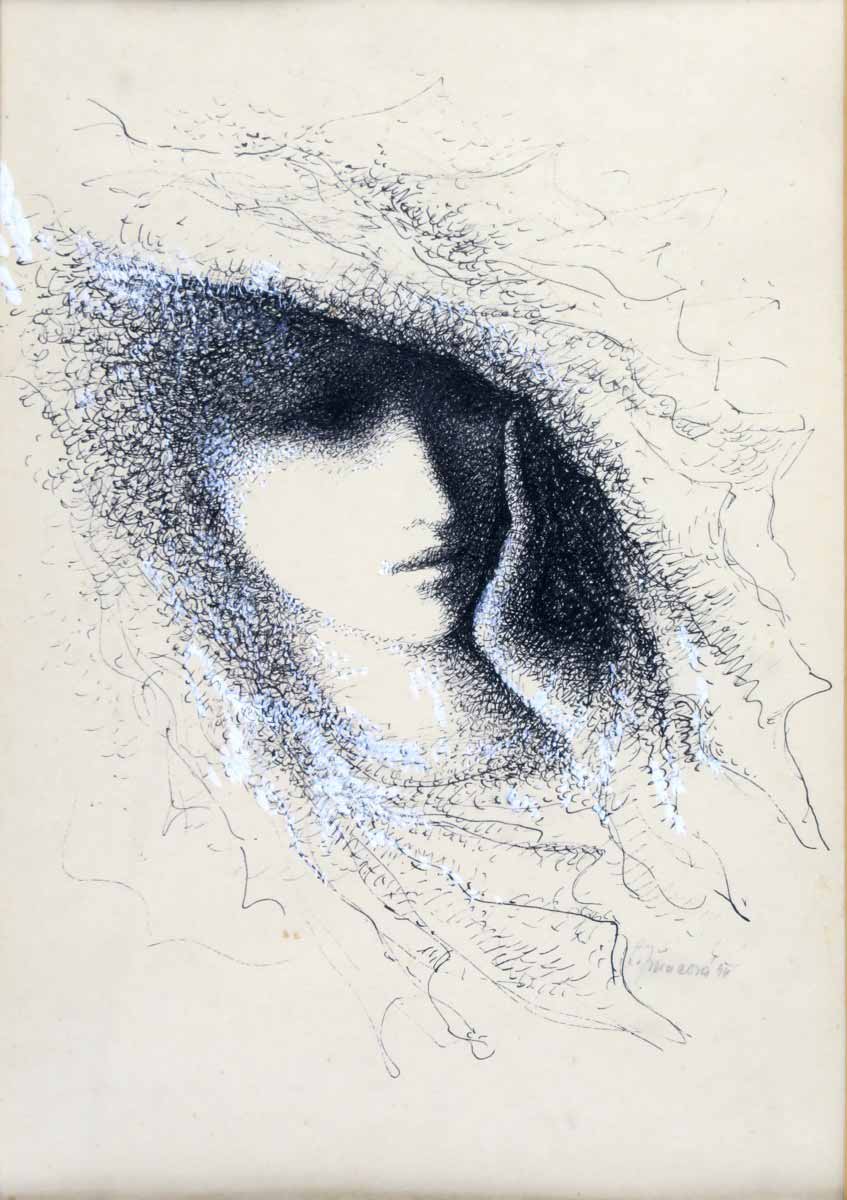 Ludmila Jiřincová - Hlava dívky v klobouku