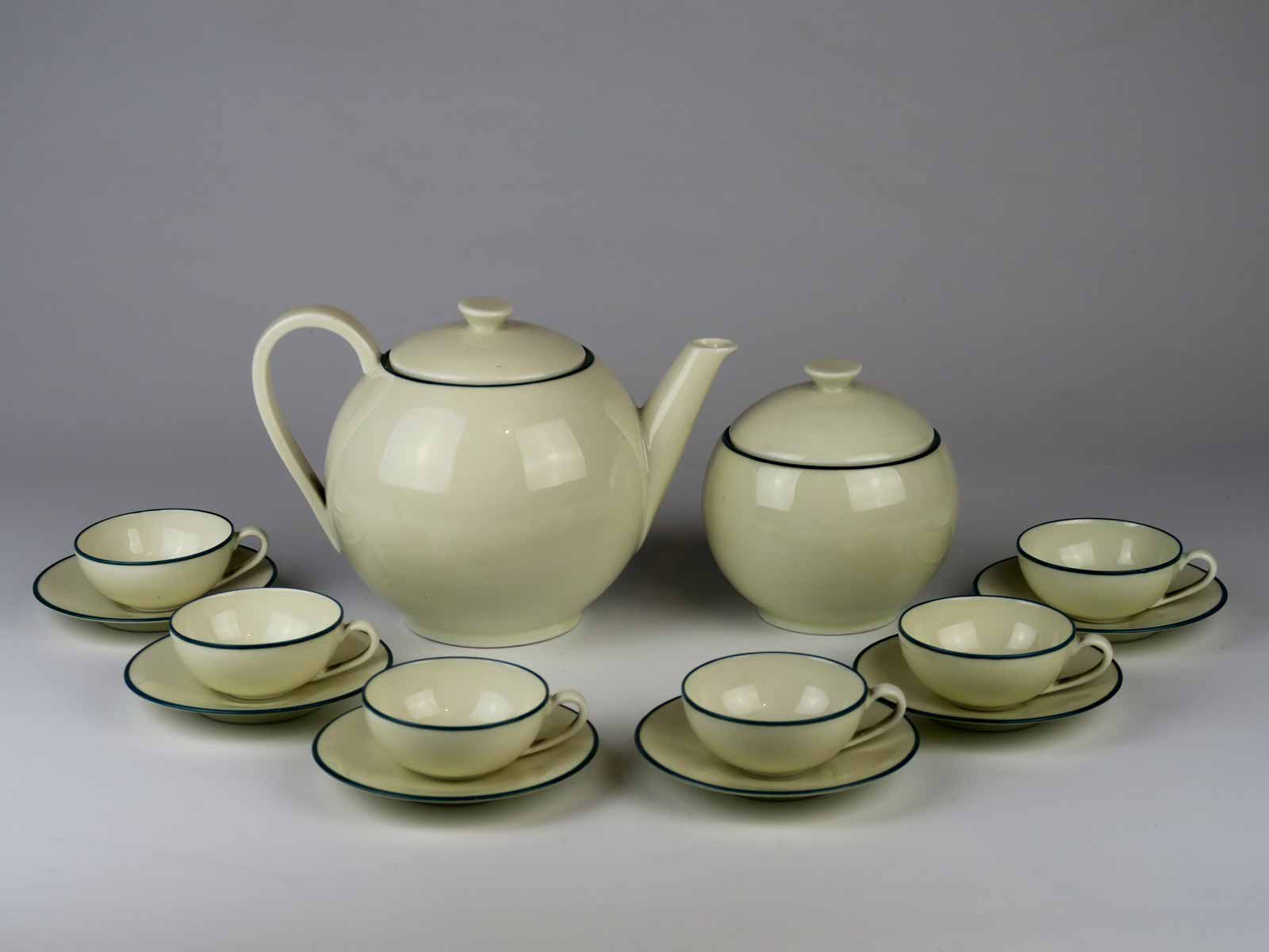 Kávový servis se zelenou linkou - Ladislav Sutnar