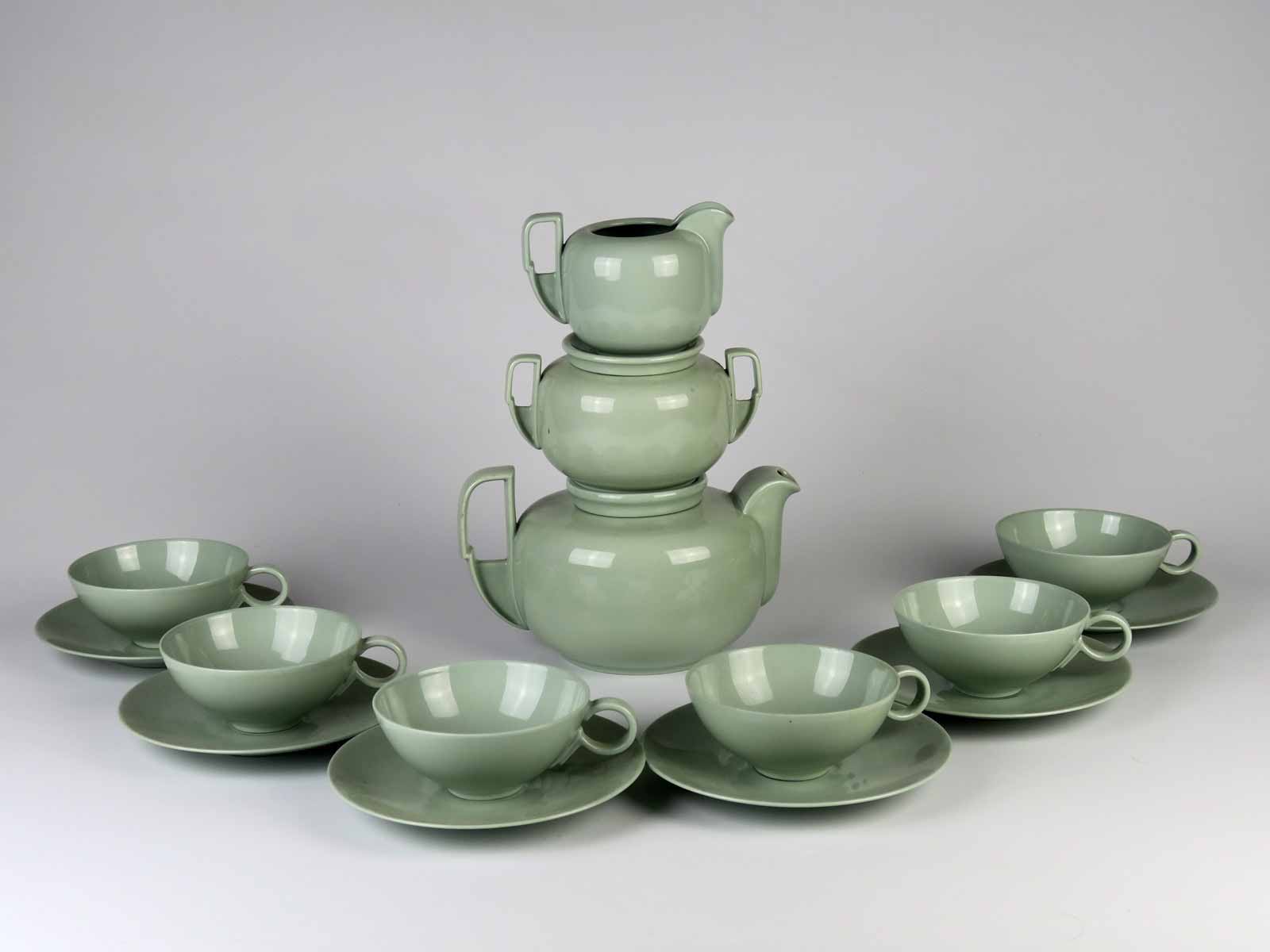 Funkcionalistický čajový servis pro 6 osob - Březová