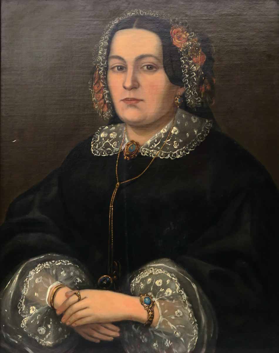 Biedermeierový portrét ženy