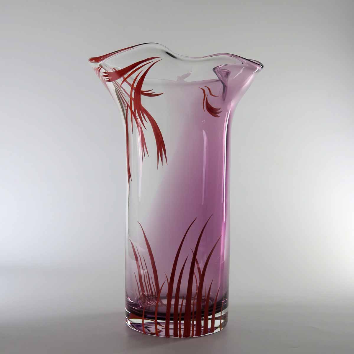 Marie Glückaufová - Váza "Červené květy"