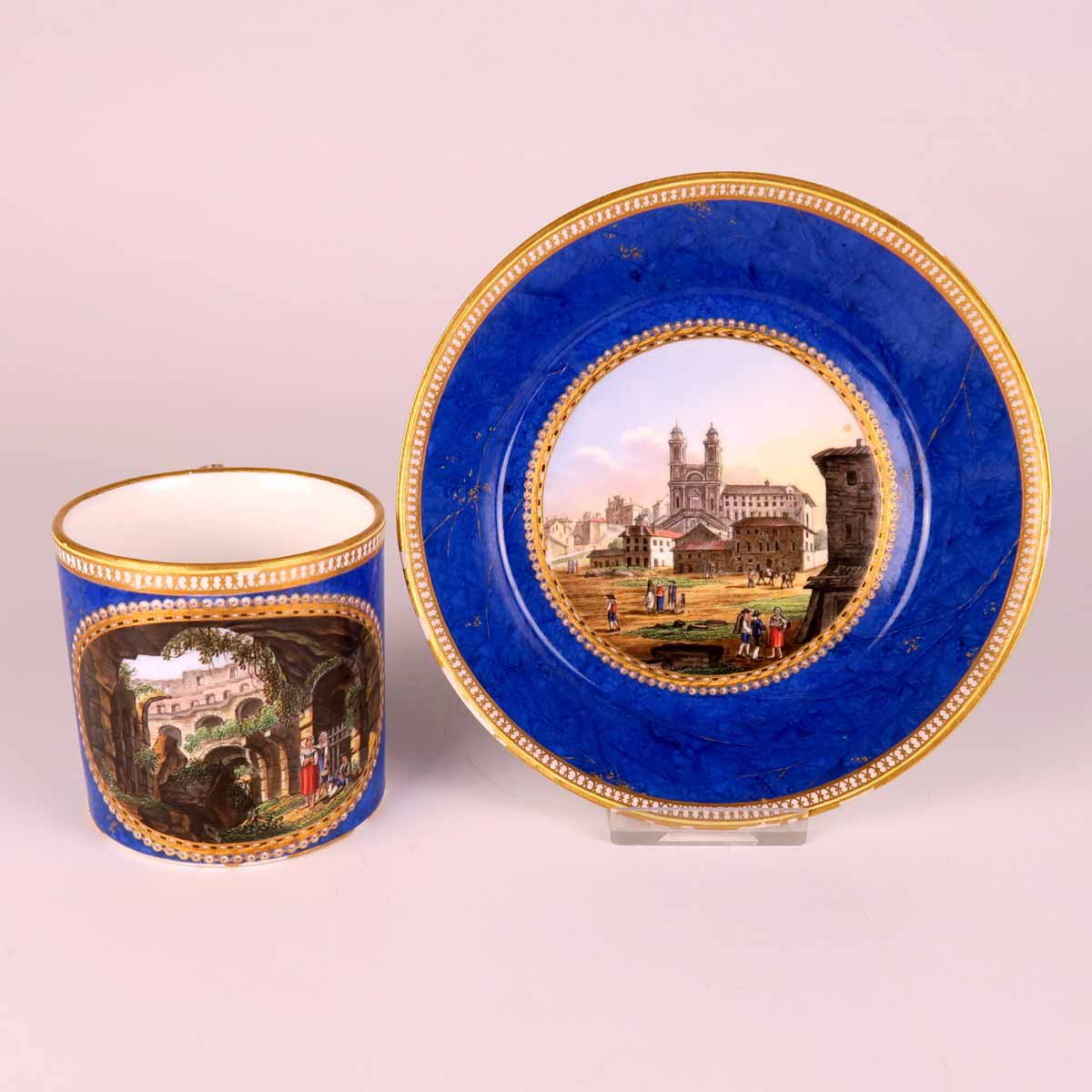 Klasicistní koflík s miskou - Míšeň