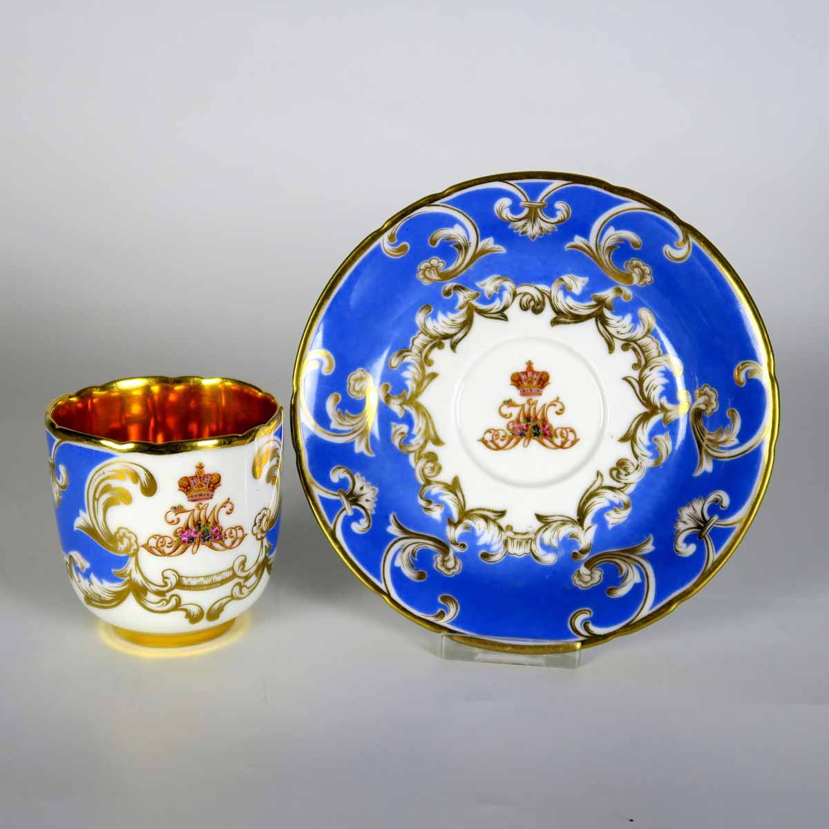 Koflík s miskou - s monogramem Alexandra II.