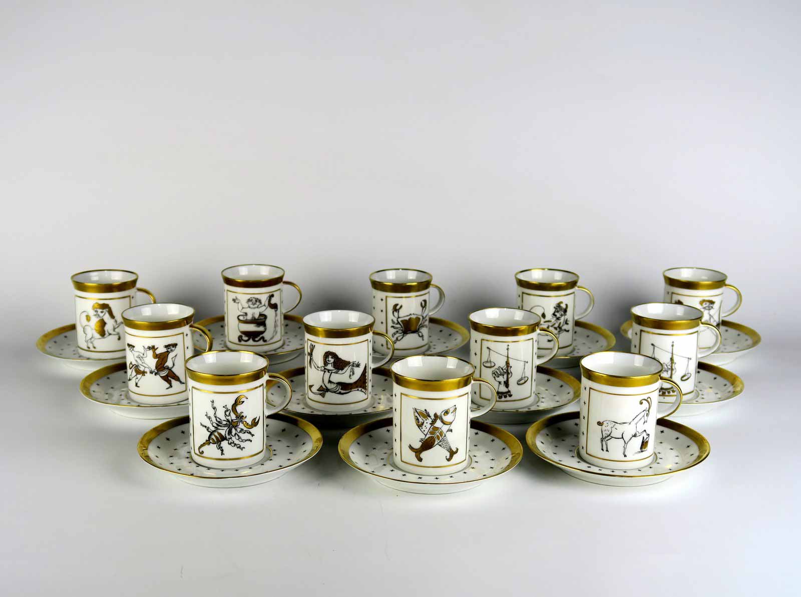 Sada 12 koflíků "Zvěrokruh" - Rosenthal