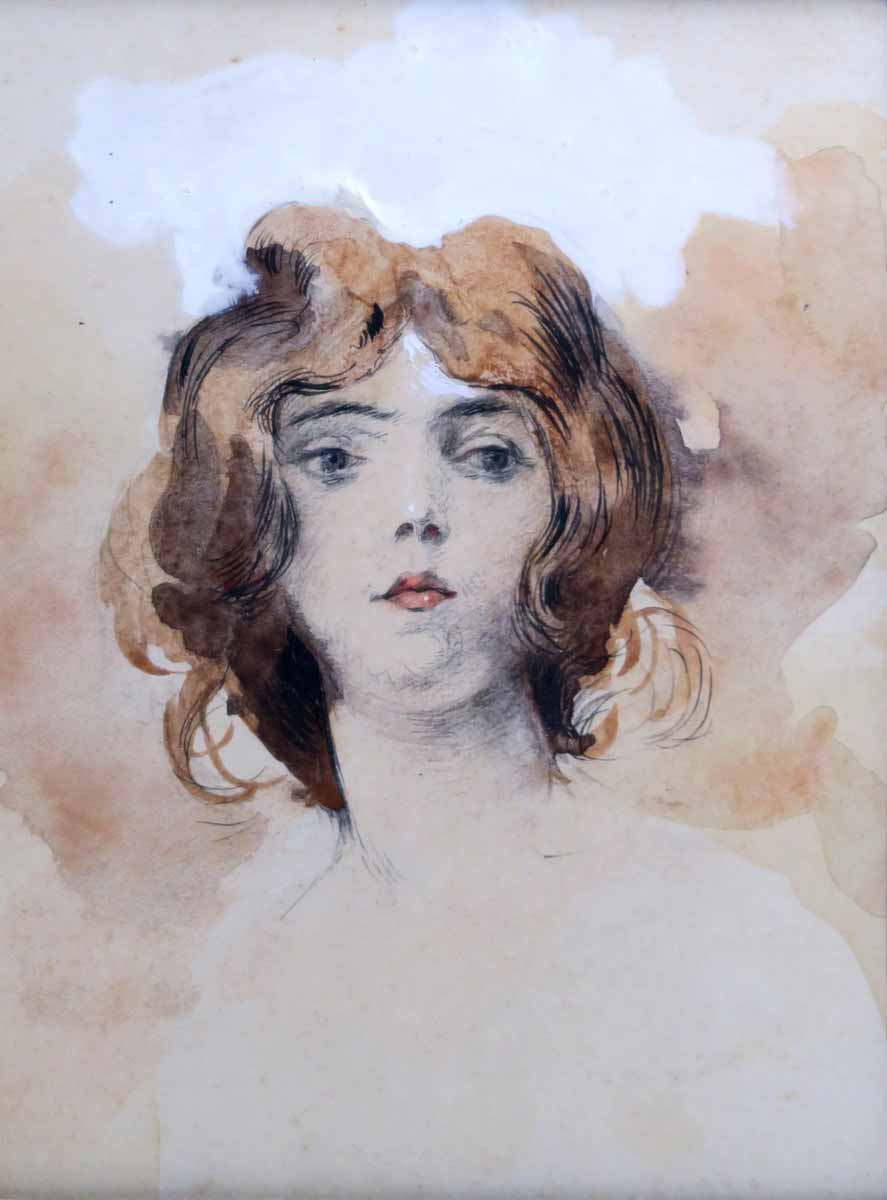 Jan Skramlík (1860 - 1936) | Studie dívčí hlavy