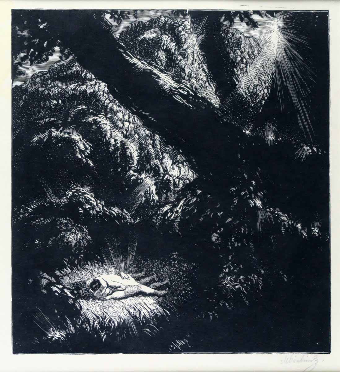 Max Švabinský (1873 - 1962) - Milování za měsíční noci