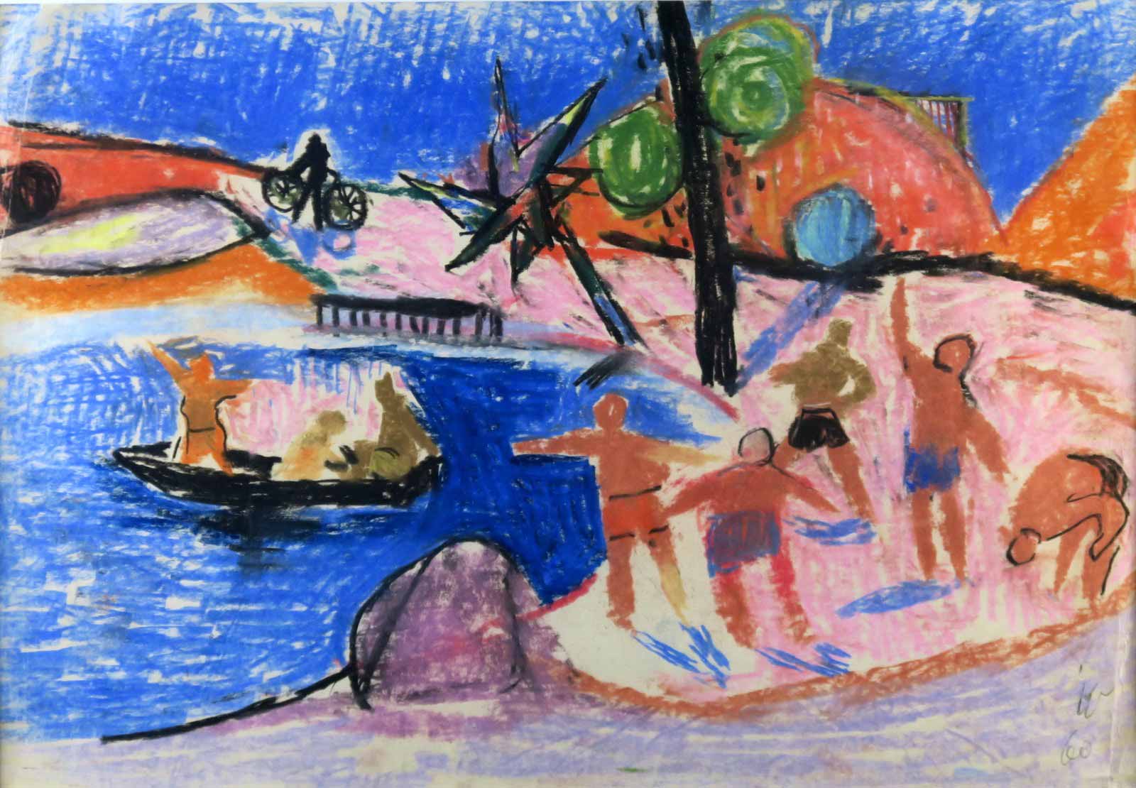 Český malíř kolem 1960 | Na pláži