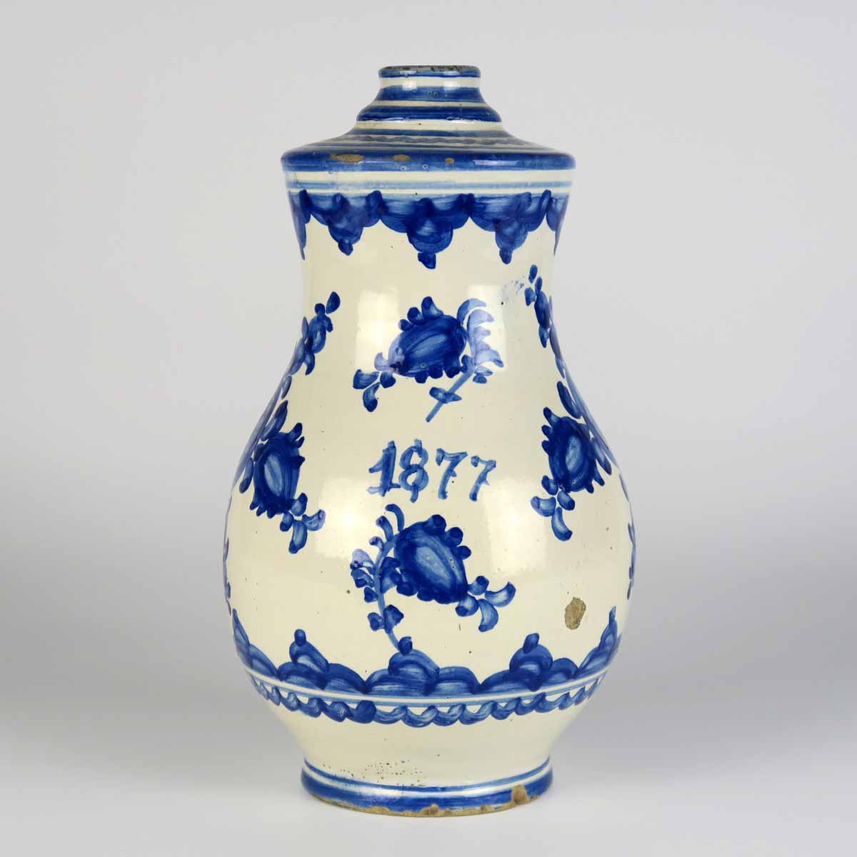 Lidový bedněný džbán 1877