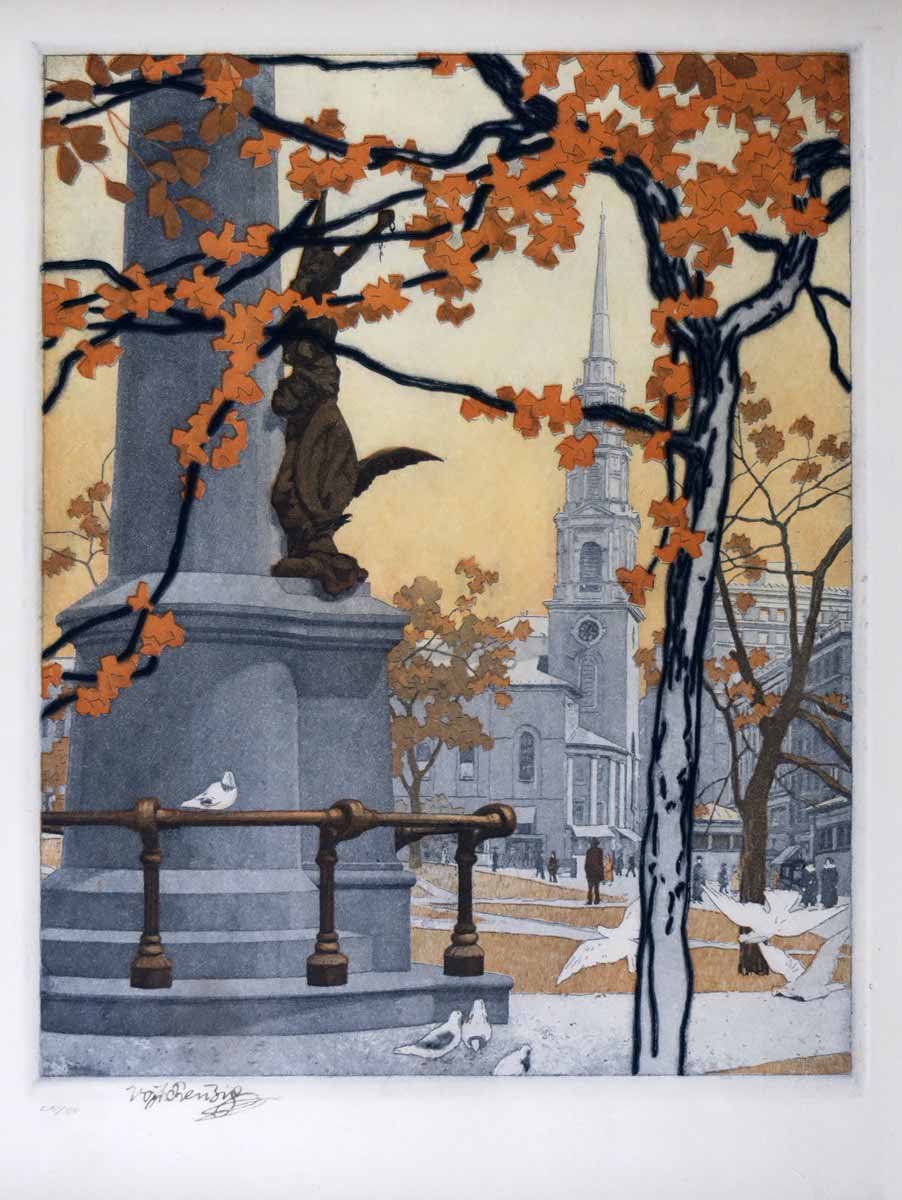 Vojtěch Preissig (1877 - 1944) - Boston Monument