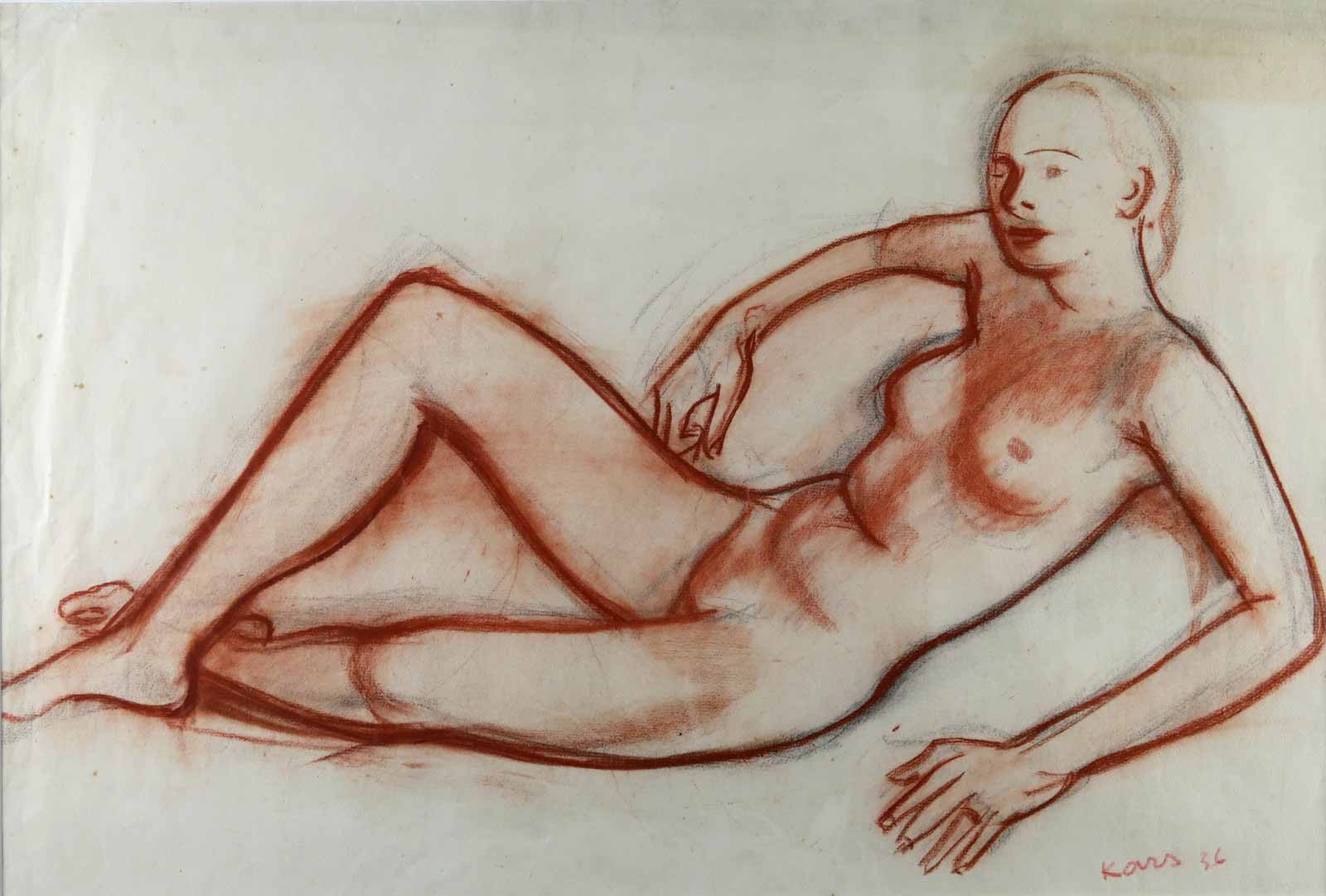 Jiří Kars (1880 - 1945) - Ležící dívčí akt