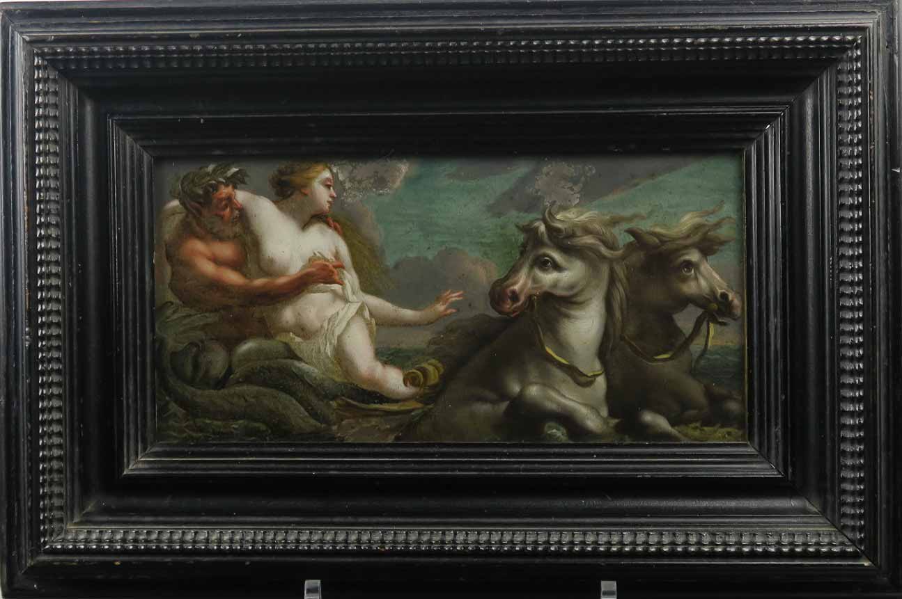 Barokní podmalba "Neptun a Amfitrita"