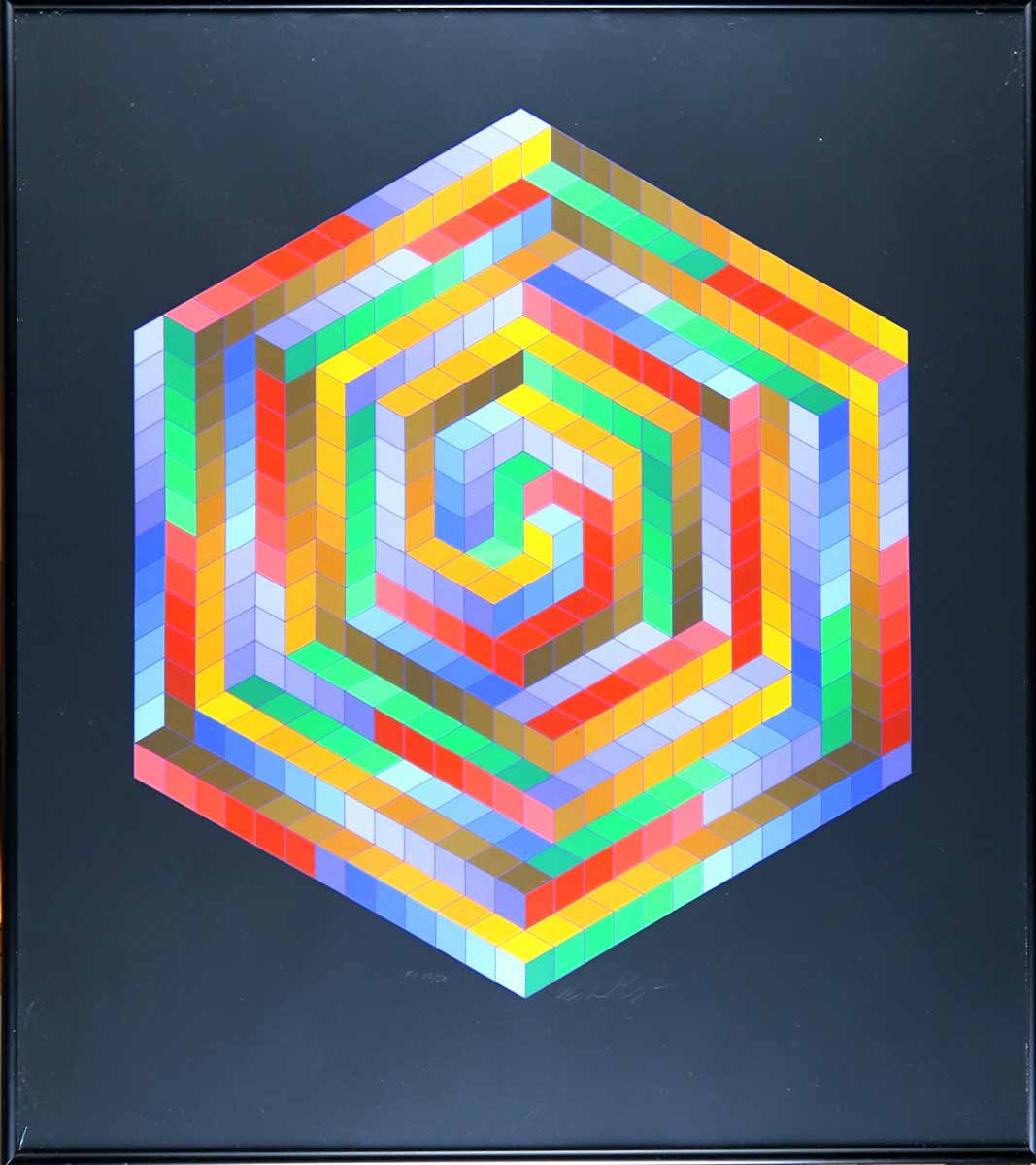 Victor Vasarely (1906 - 1997) - Hexagon