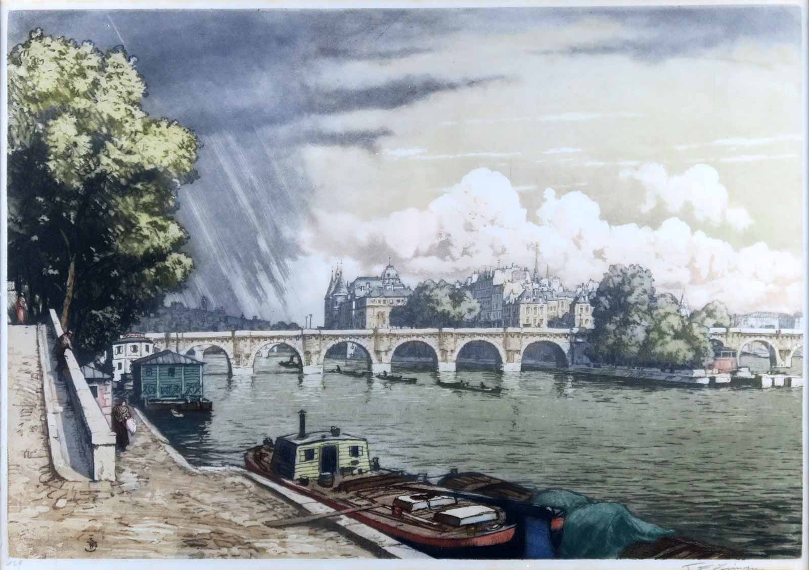 František Tavík Šimon (1877 - 1942) - Pont Neuf, La Cité