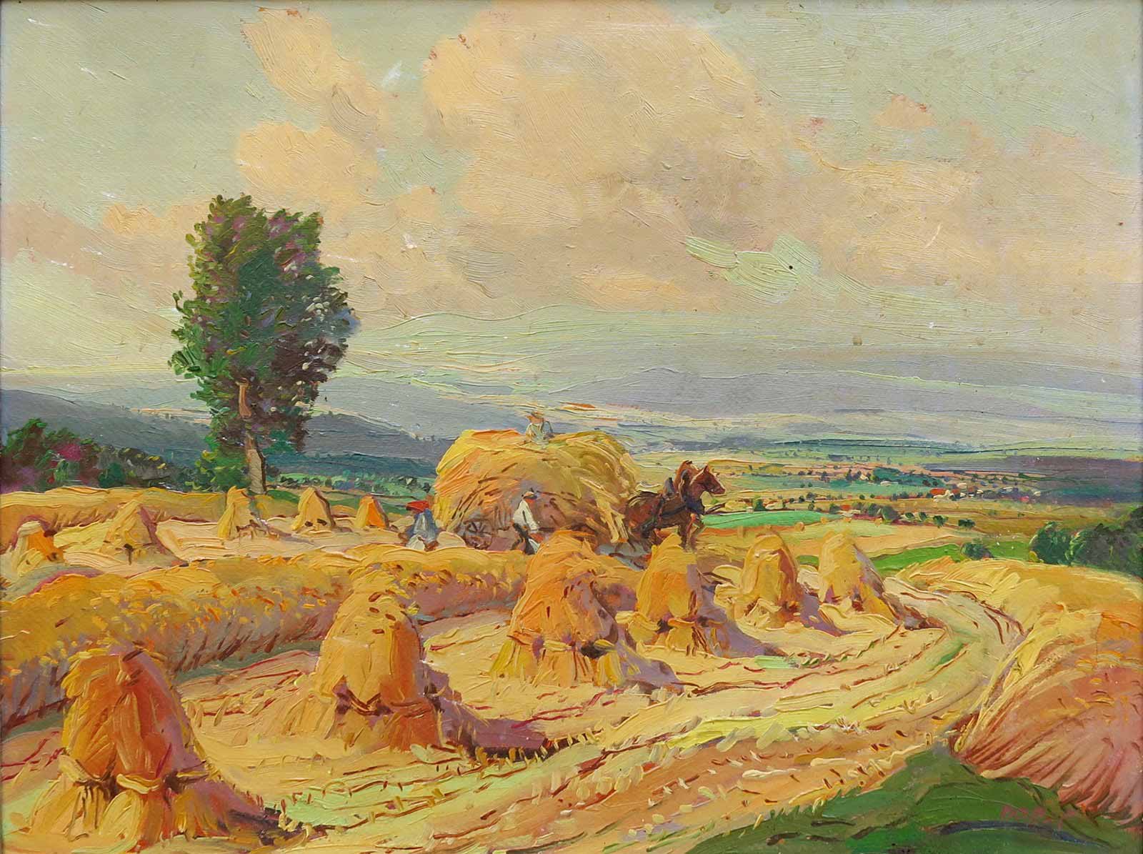 Ludvík Dobeš (1914 - 1979) - Sklizeň na poli