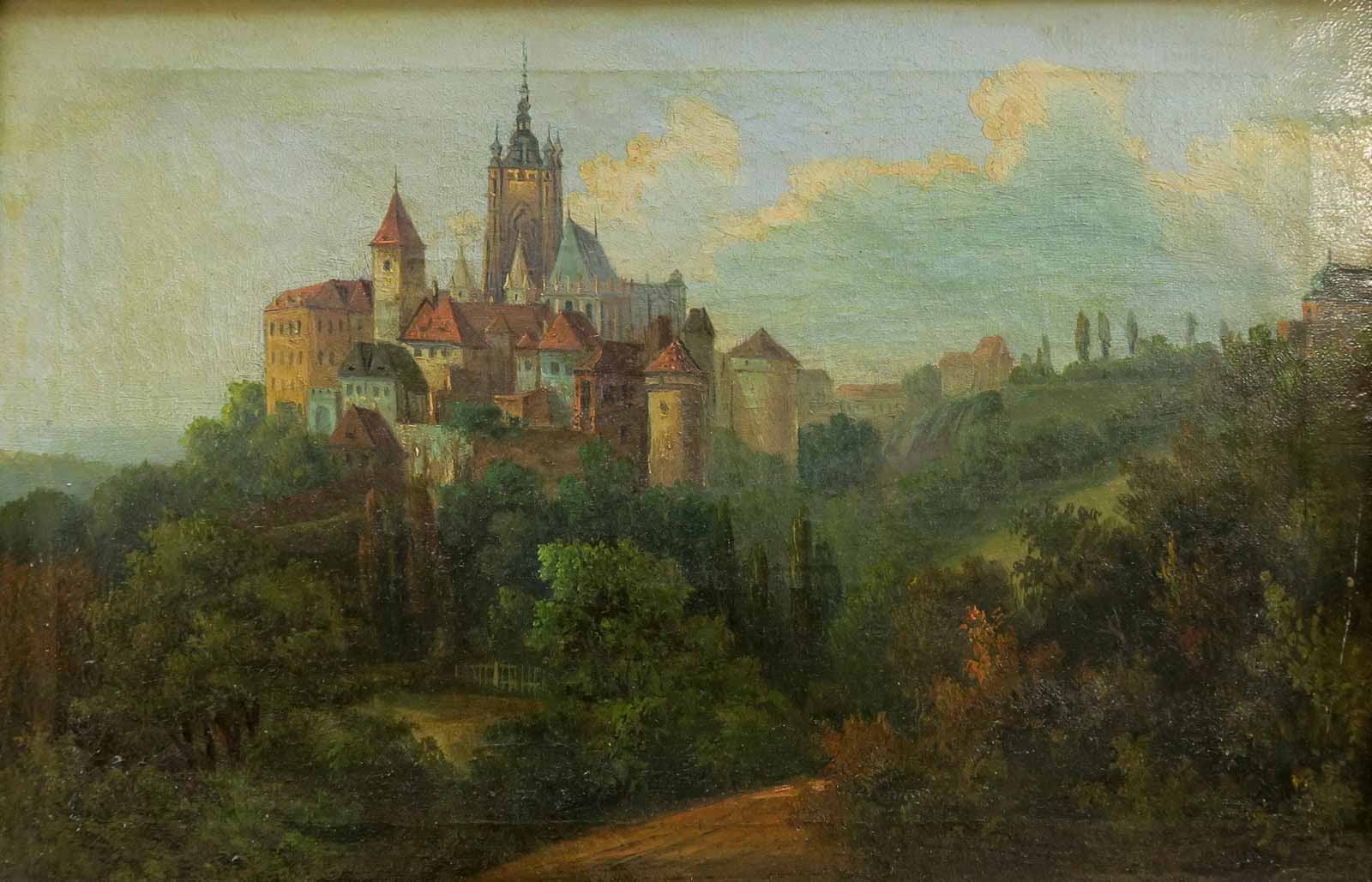 Vilém Ströminger (1845 - 1901) - Pohled na Pražský hrad