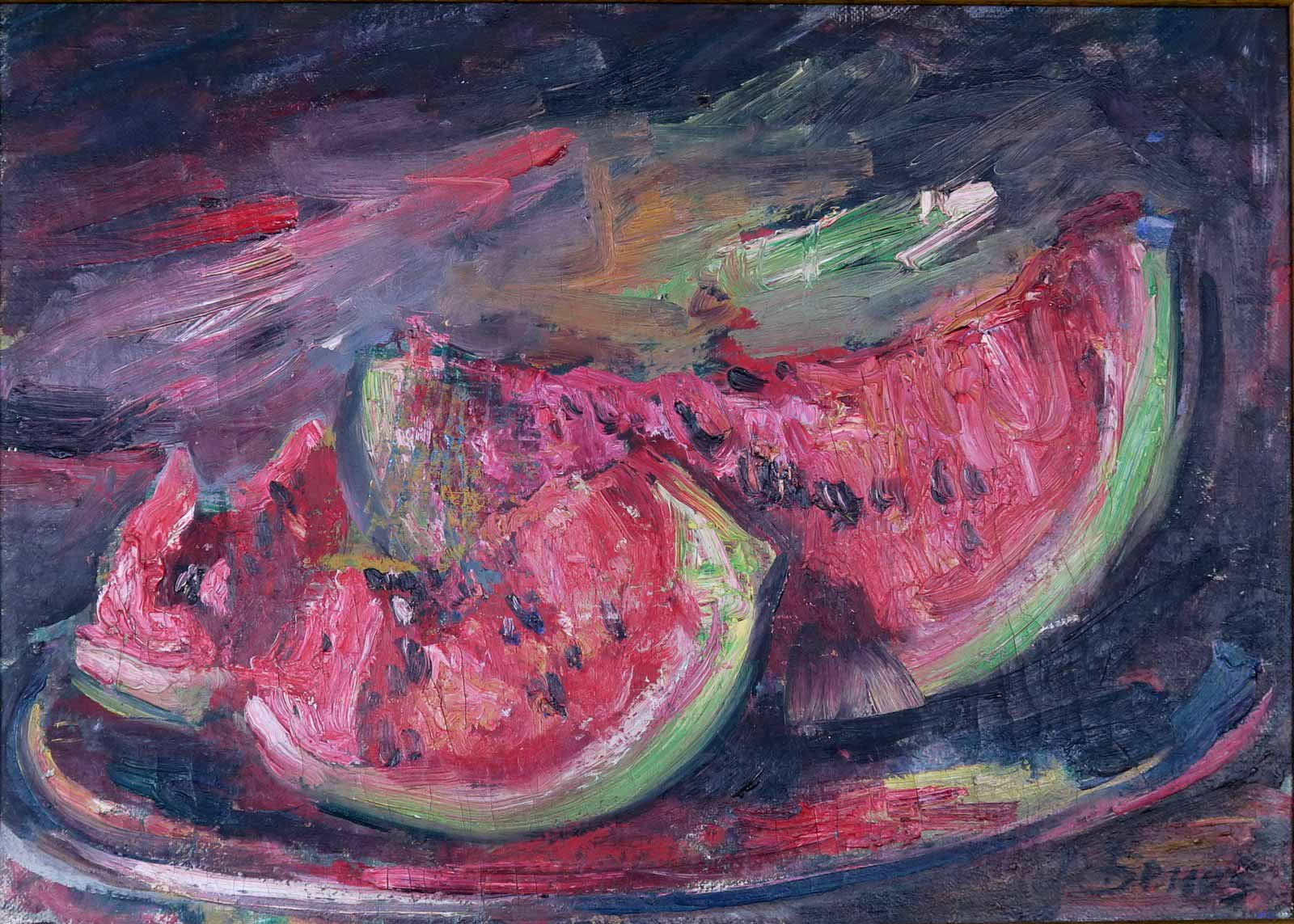 Vincenc Beneš (1883 - 1979) - Zátiší s melouny