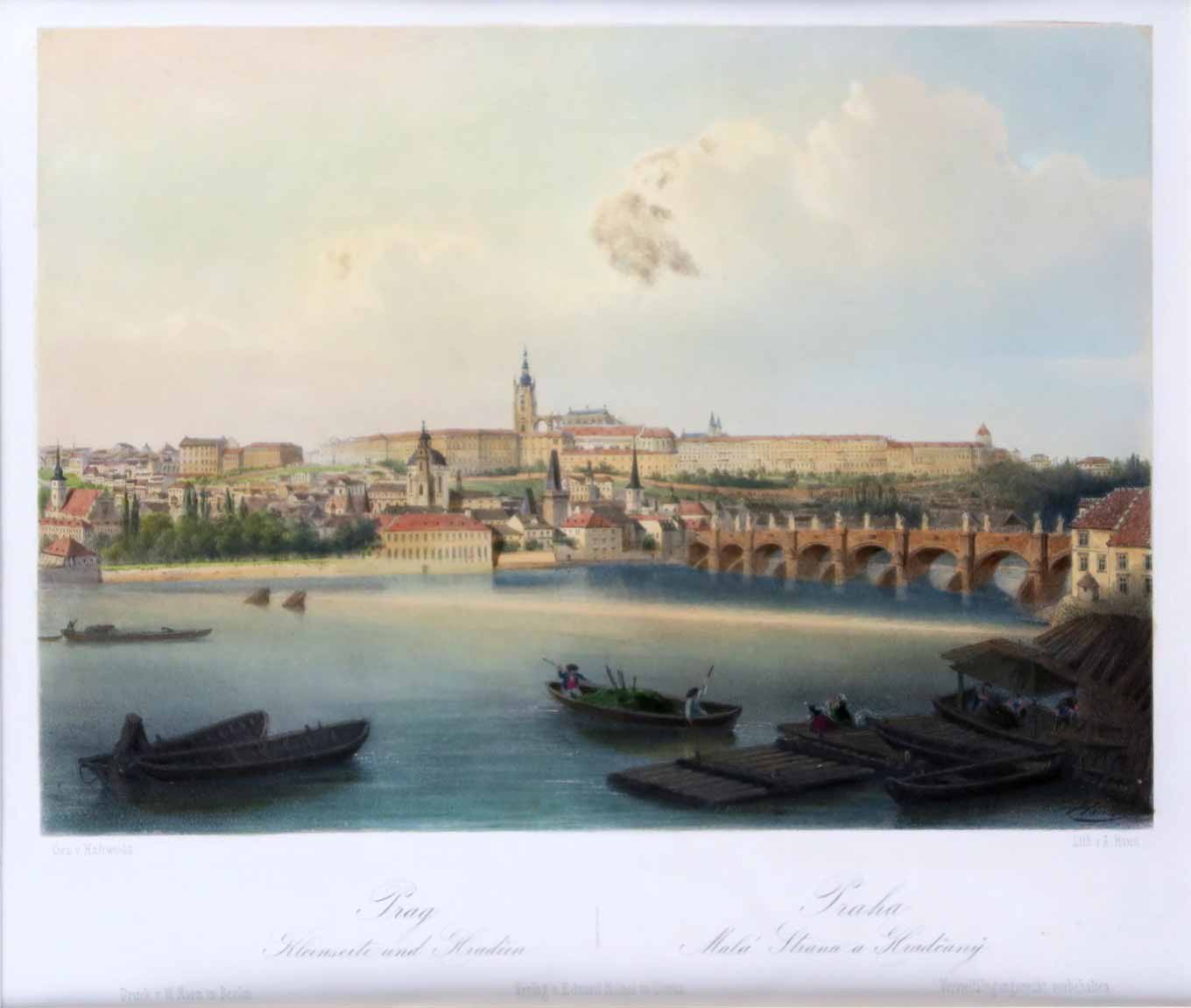 August Haun (1815 - 1894) - Praha, Malá Strana a Hradčany