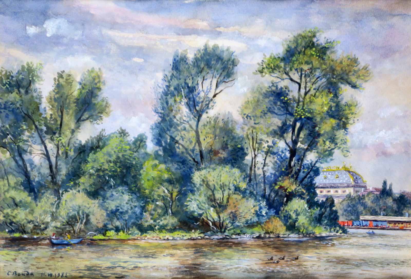 Cyril Bouda (1901 - 1984) - Pohled na Národní divadlo