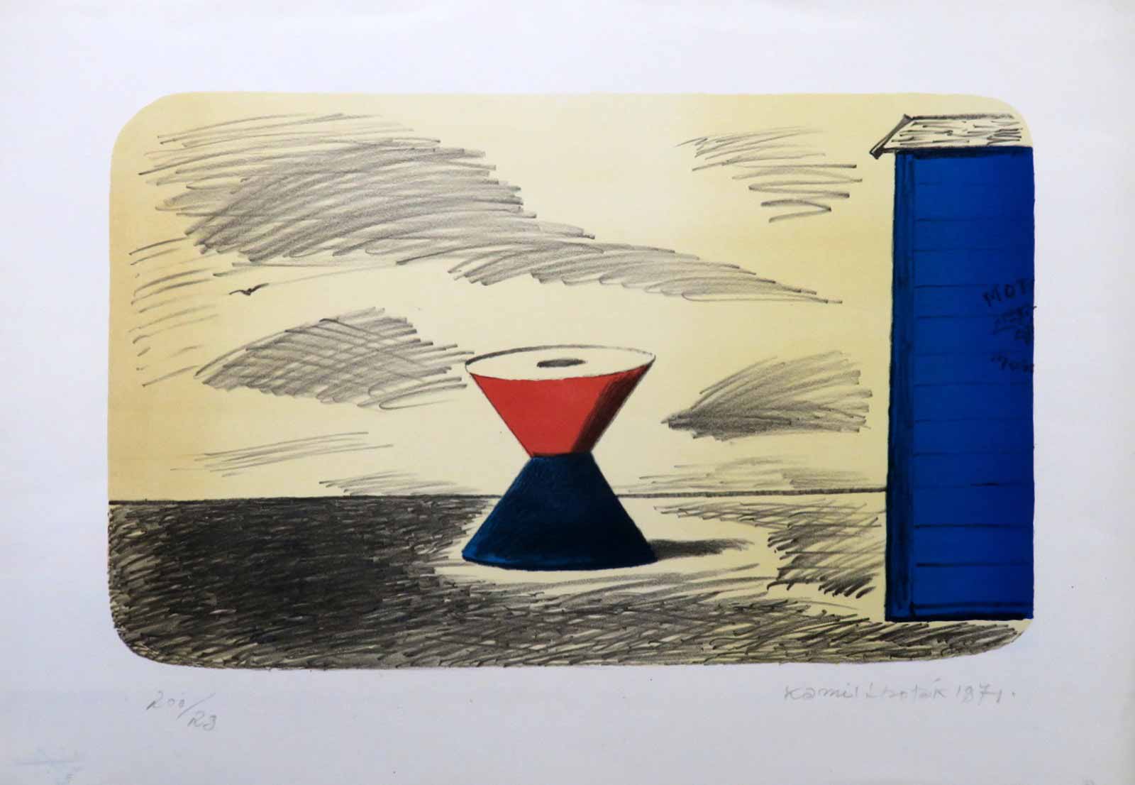 Kamil Lhoták (1912 - 1990) - Stroj pouště u hangáru