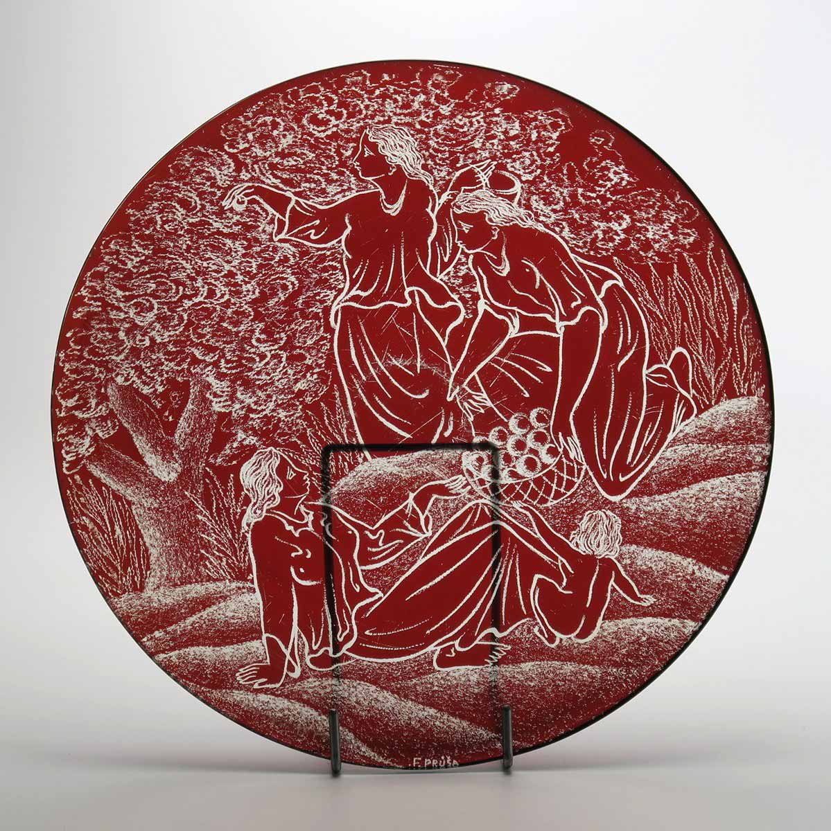 Felix Průša (1922 - 1999)   - Mísa "Sklizeň ovoce"