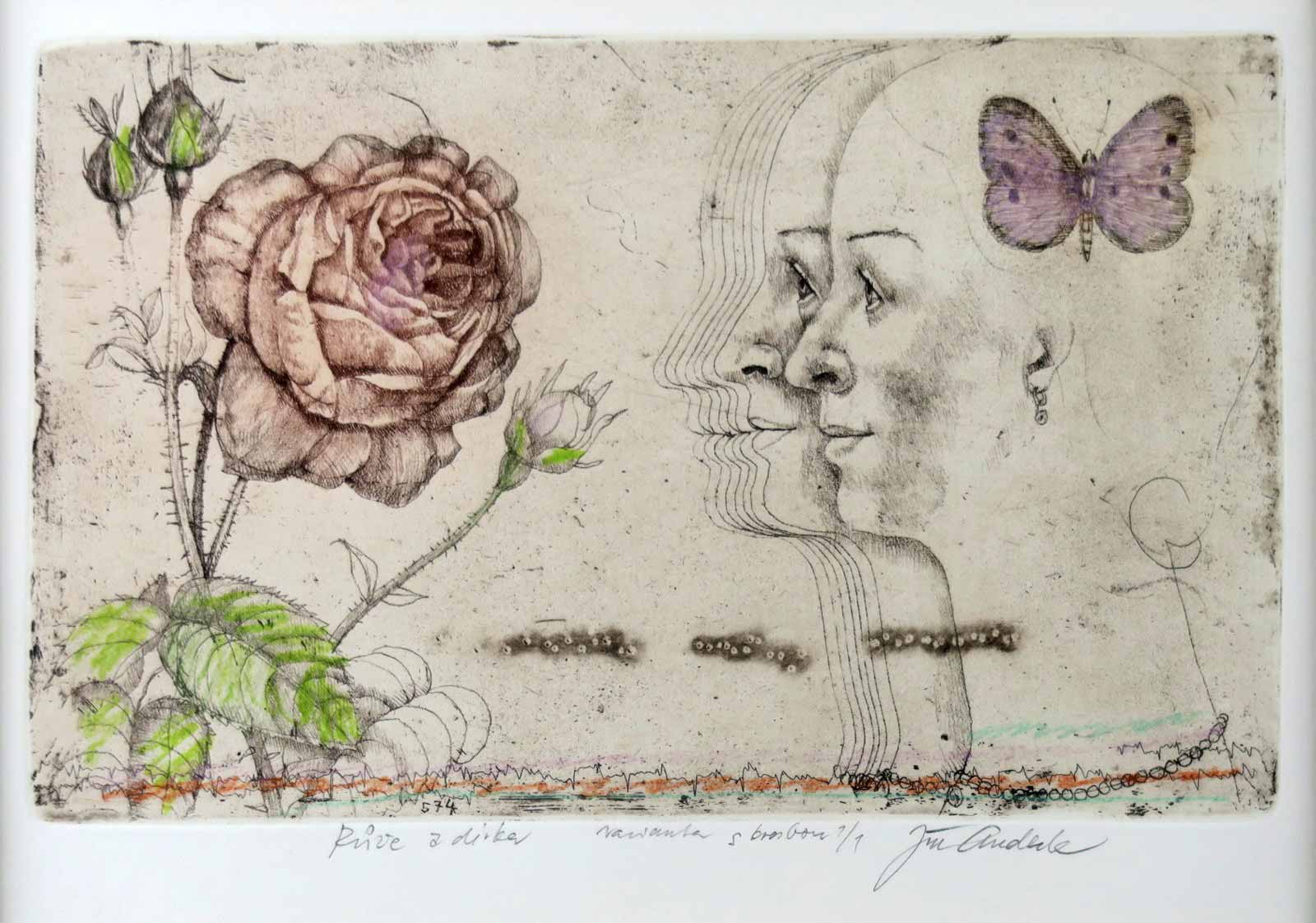 Jiří Anderle (1936) - Růže a dívka