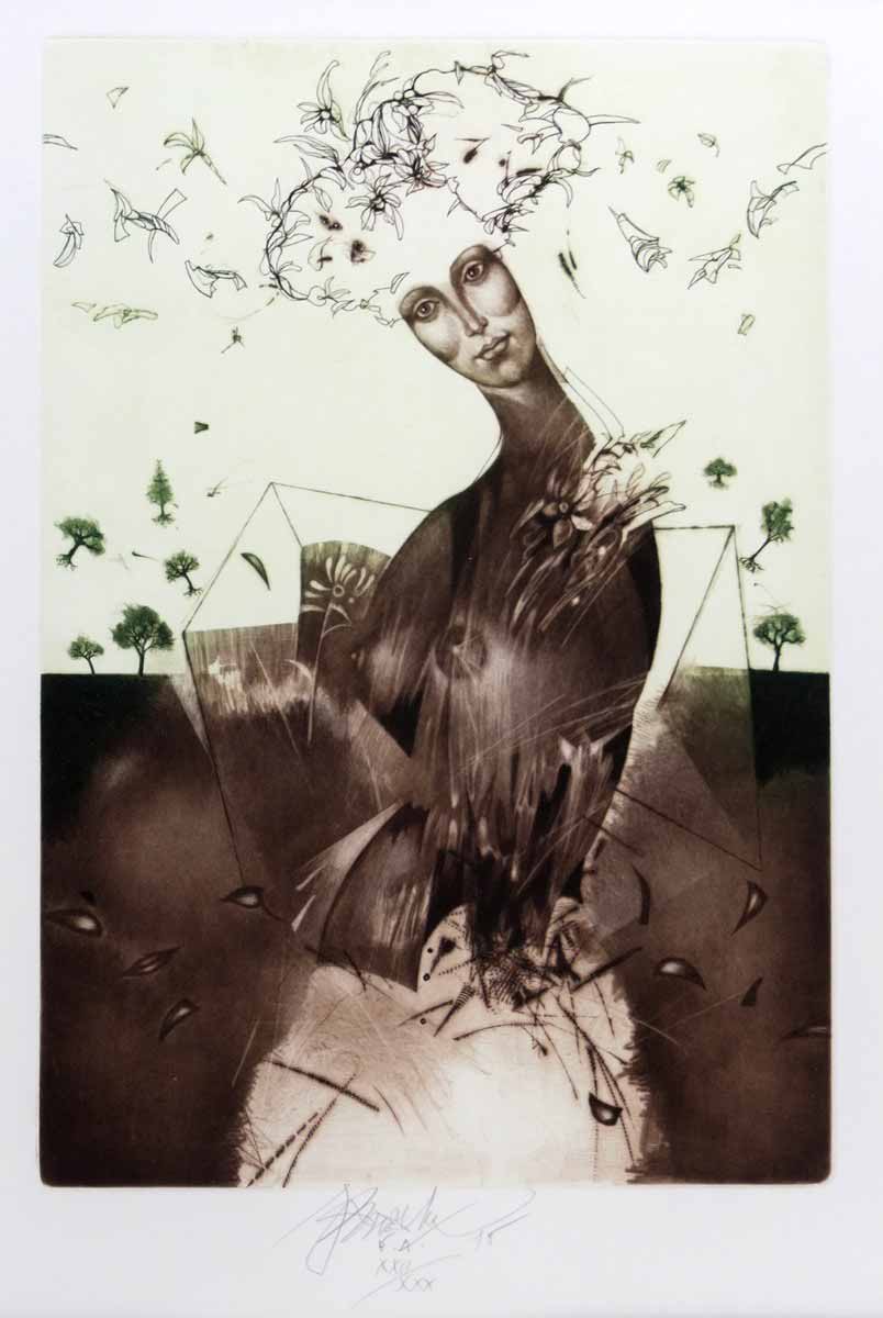 Jiří Brázda (1952) - Žena v krajině