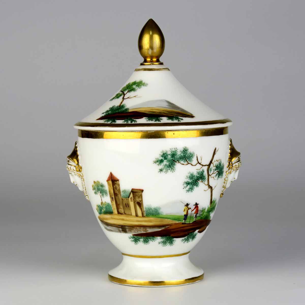 Biedermeierová cukřenka s víkem