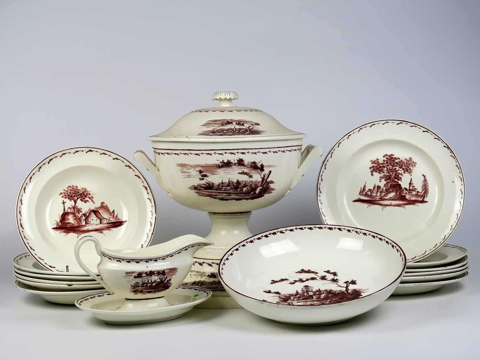 Biedermeierový jídelní servis - Chlum