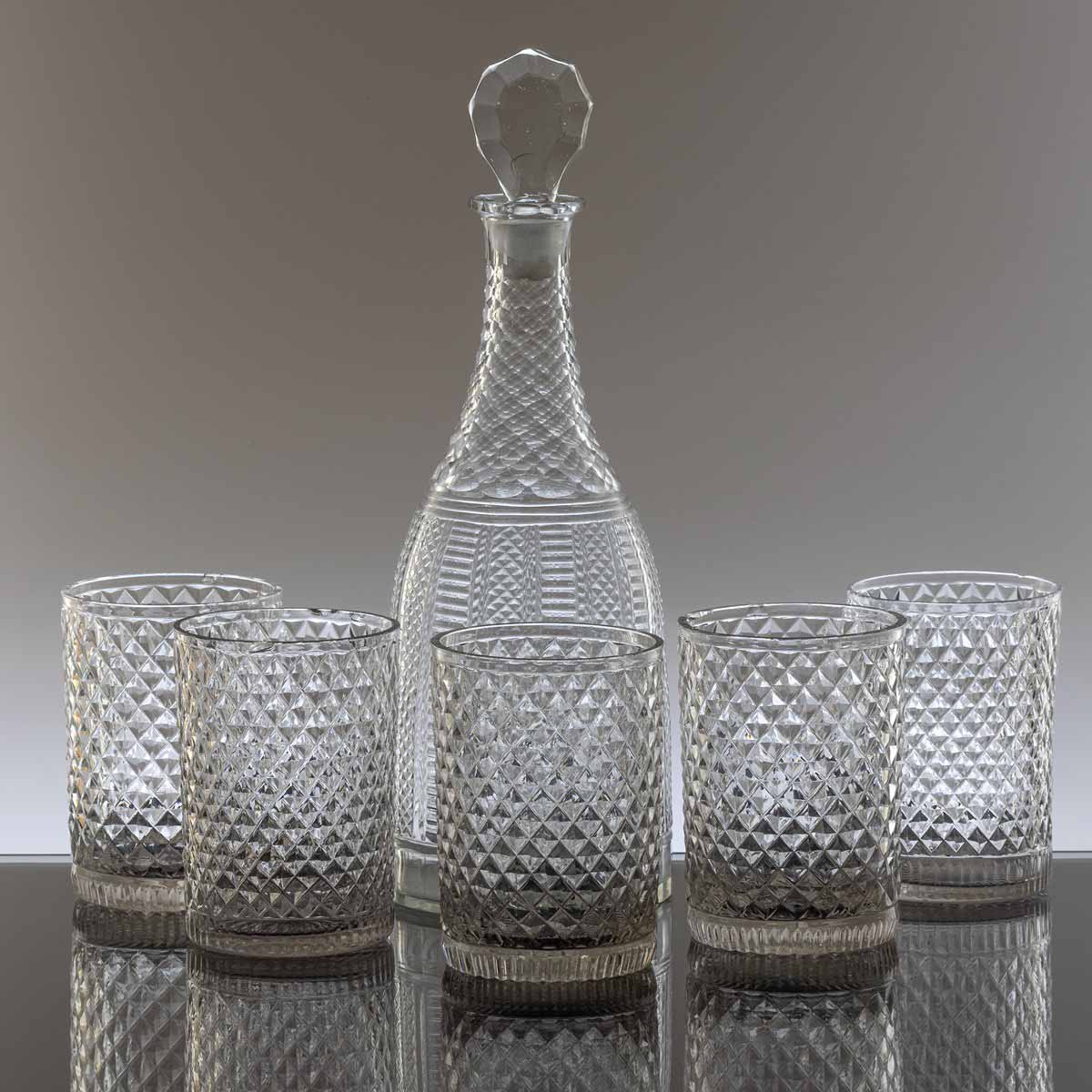 Biedermeierová karafa s 5 pohárky na vodu