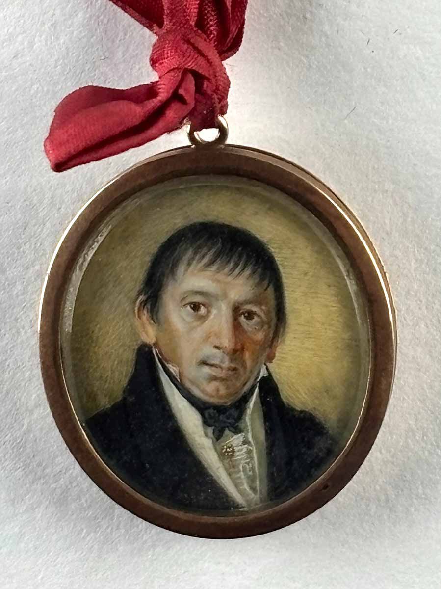 Biedermeierová miniatura staršího muže