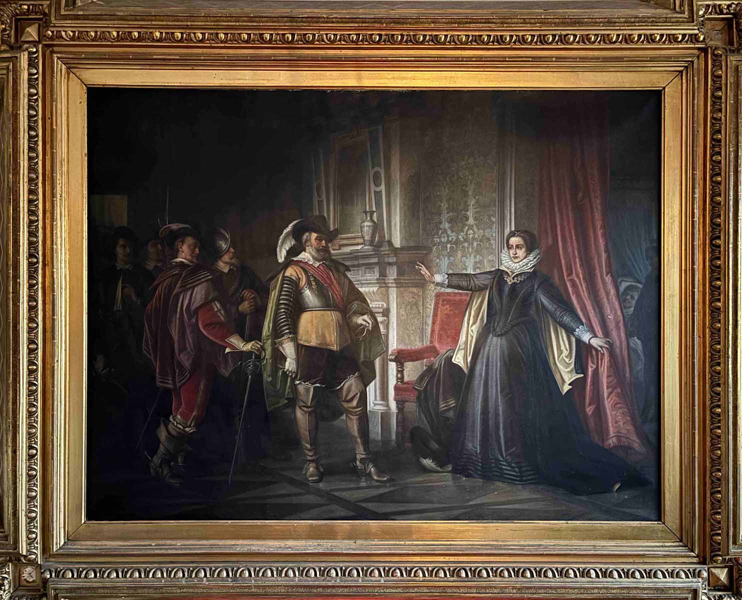 František Čermák (1822 - 1884) - Polyxena z Lobkovic ochraňuje Martinice a Slavatu