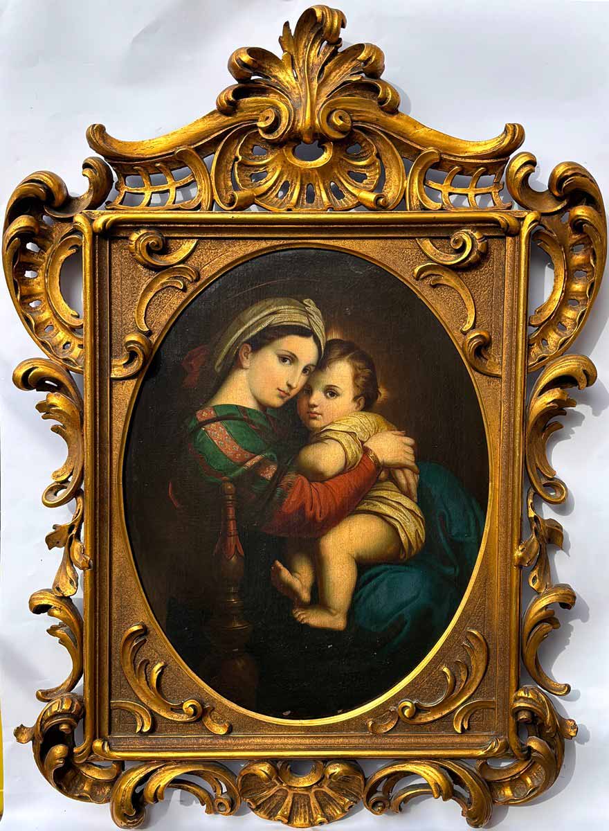 Rafael Santi (1483 - 1520) napodobitel - Madona della Sedia