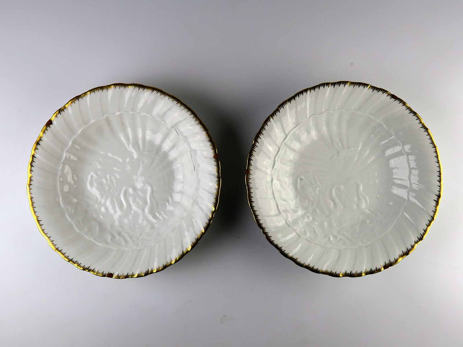 Pár talířů "labutí servis" - Míšeň