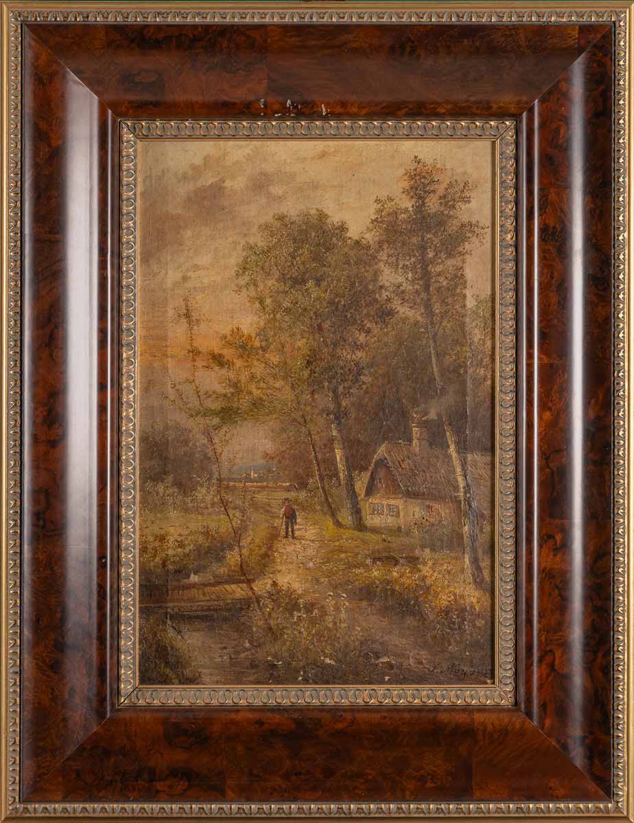 Lesnaté krajiny s figurami - párové obrazy