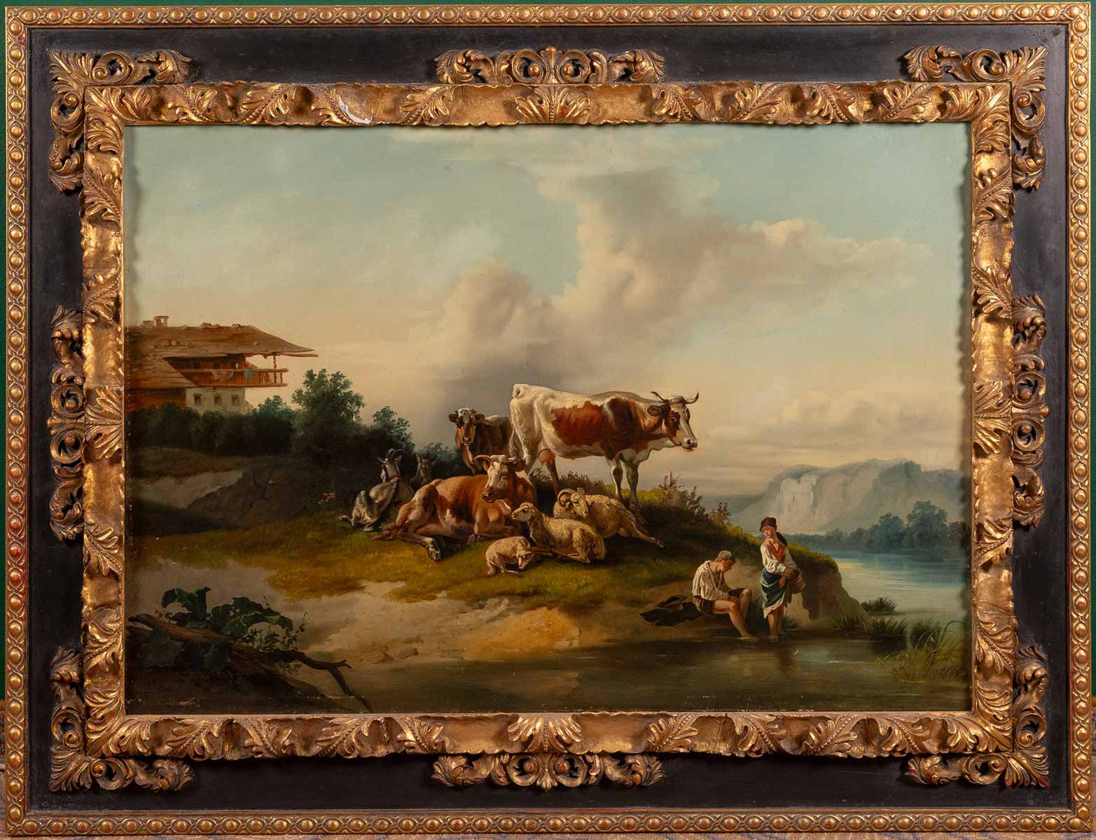 Krajina s pastýři a skotem