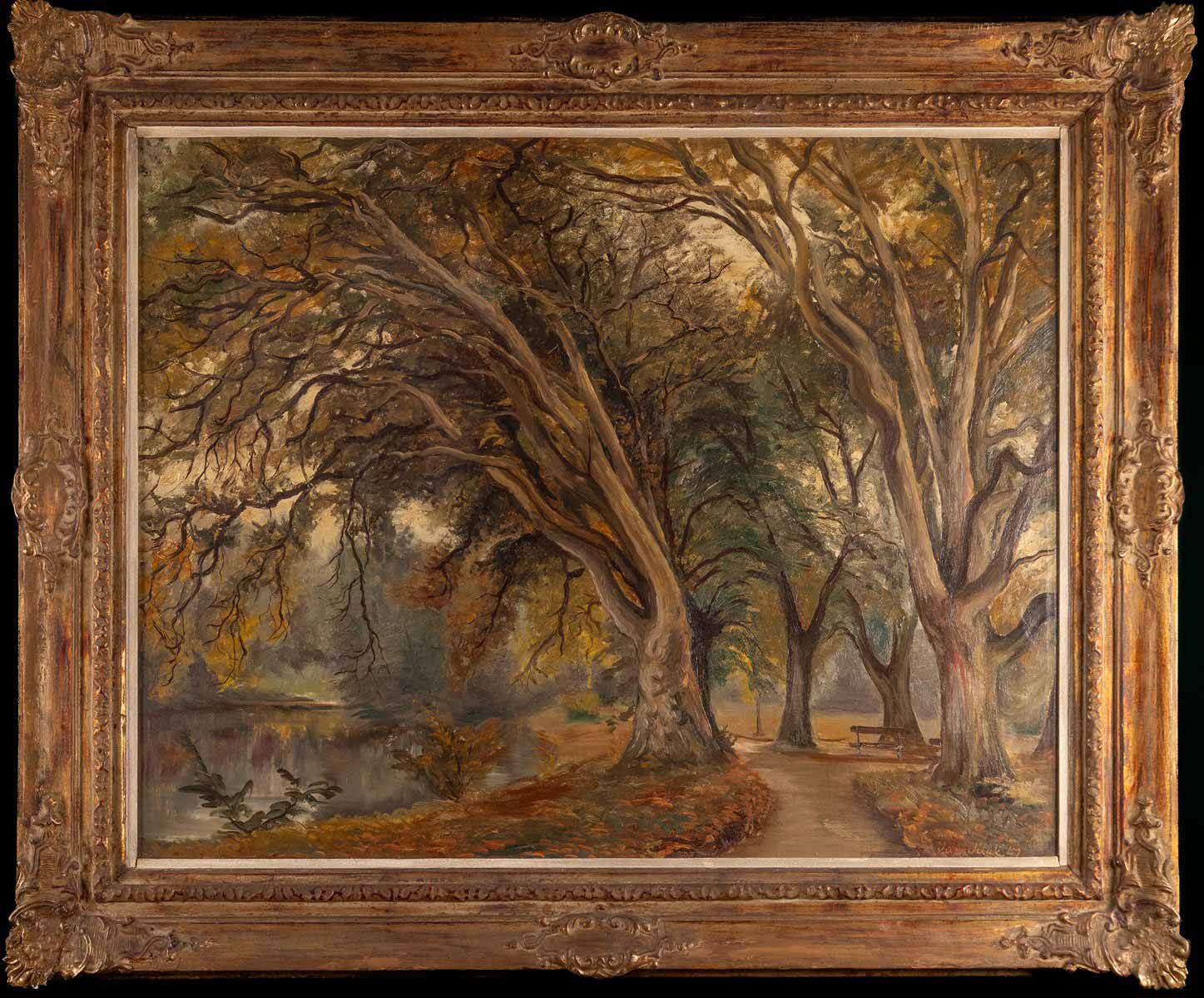 Jan Jílek (1905 - 1982) - Platany v Kroměřížském parku