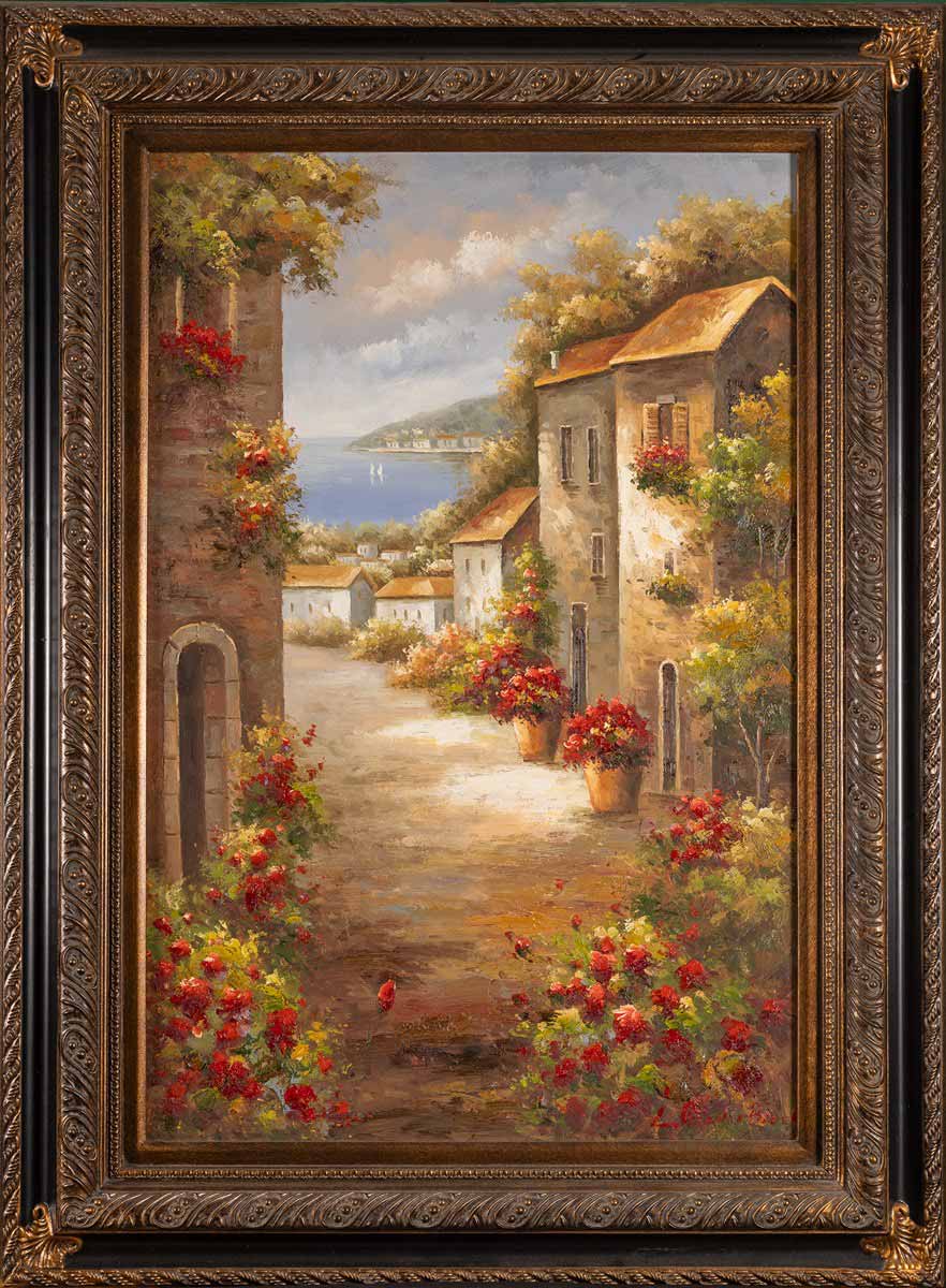 Rozkvetlé ulice u moře - párové obrazy