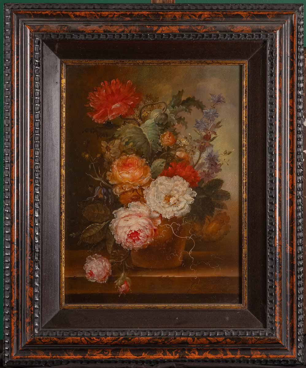 Kytice pivoněk ve váze - párové obrazy