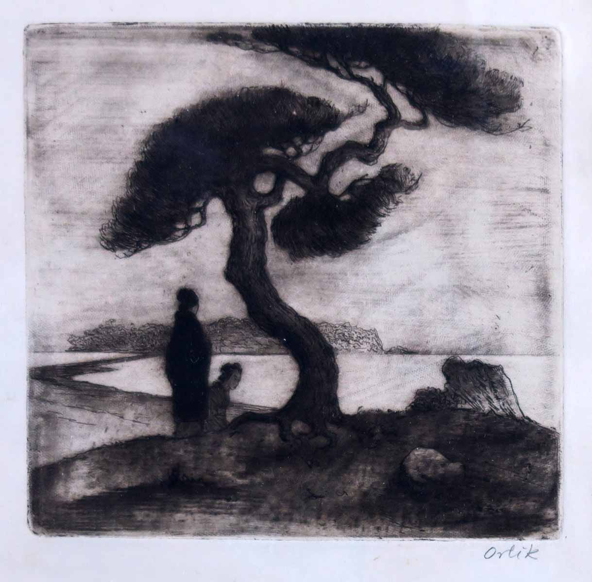 Emil Orlik (1870 - 1932) - Jezero Biwa