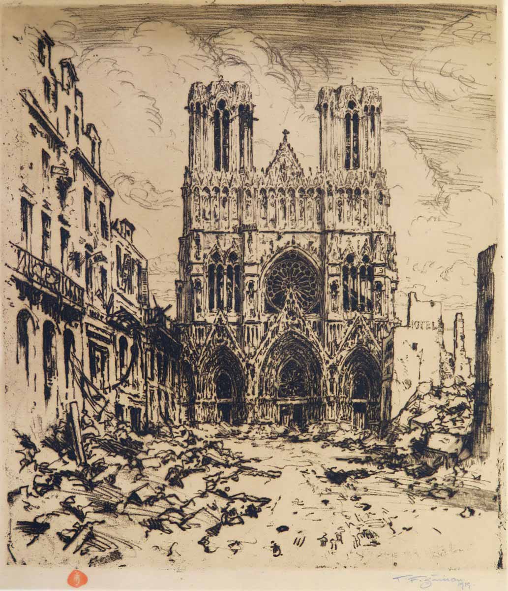 František T. Šimon (1877 - 1942) - Katedrála v Remeši