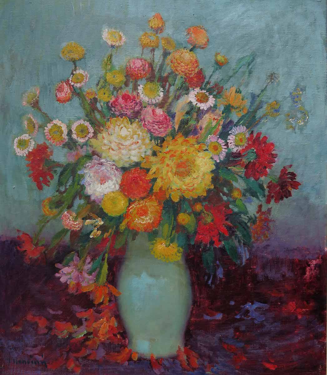 Josef Konečný (1909 - 1989) - Podzimní kytice ve váze