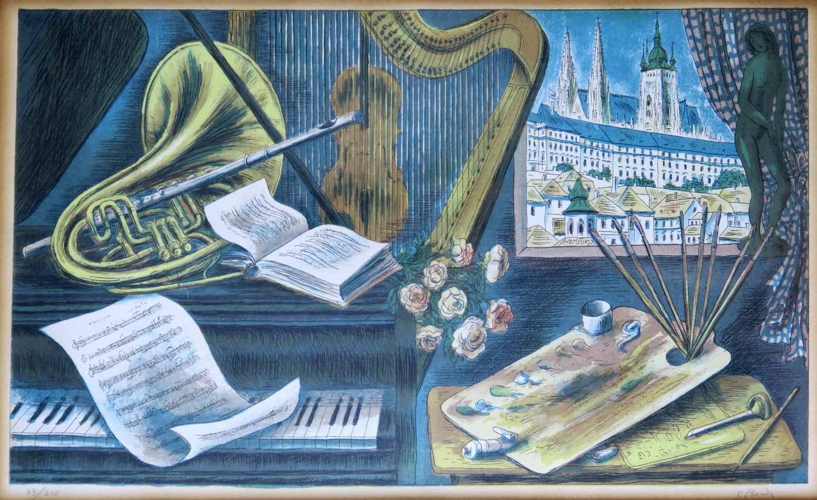 Cyril Bouda (1901 - 1984) - Hudební zátiší