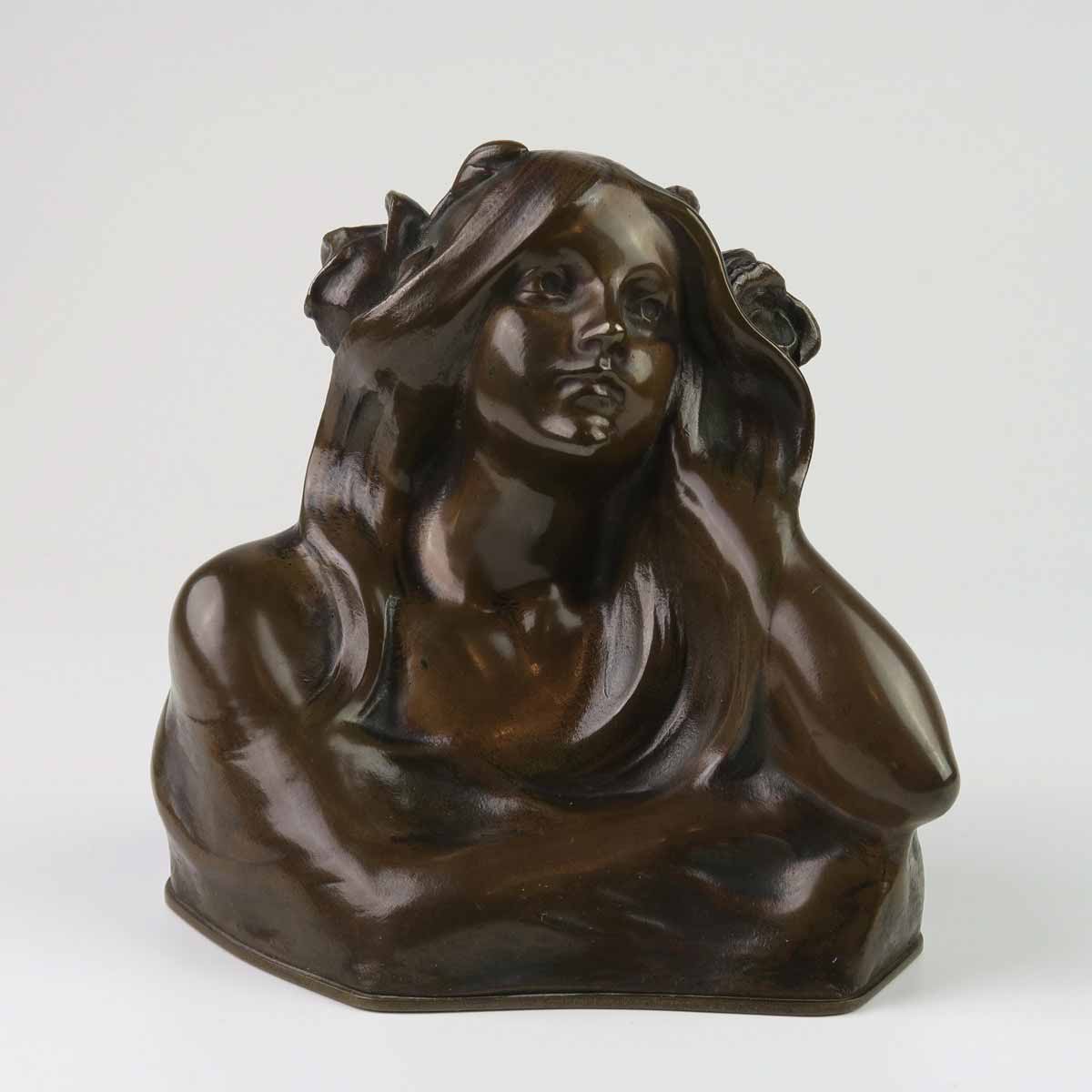 Hans Müller (1873 - 1937) - Secesní busta dívky