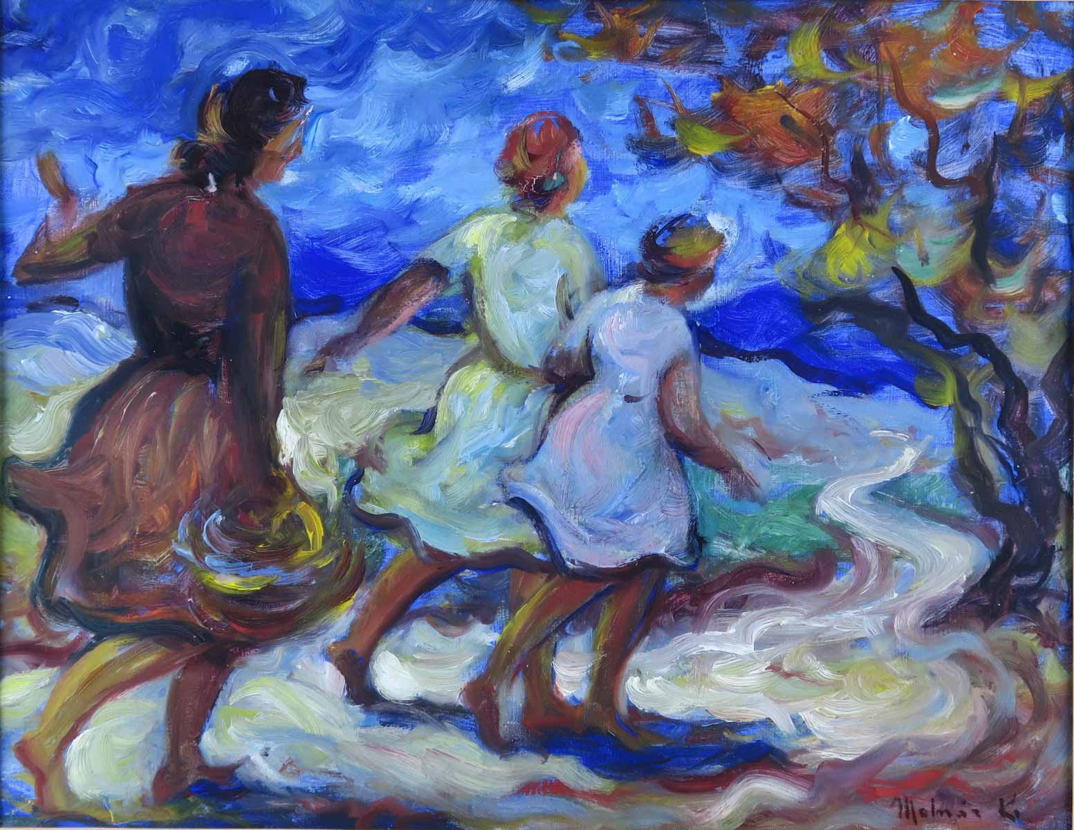 Karol Molnár - Tři ženy v krajině