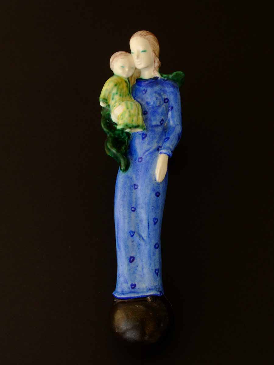 Madona s  dítětem, závěsná plastika - Goldscheider