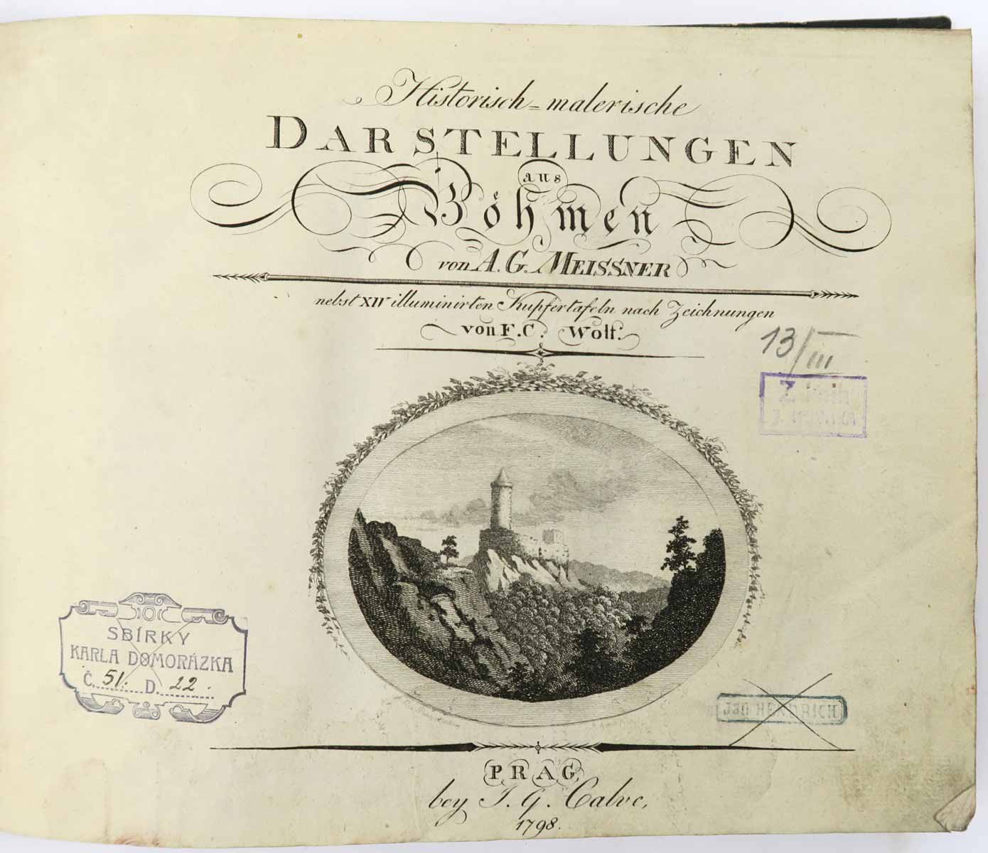 Meissner August Gottlieb: Historisch Malerische Darstellungen aus Böhmen, 1798
