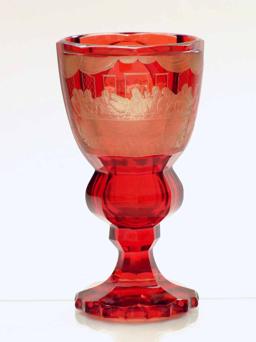 Biedermeierový pohár "Poslední večeře"