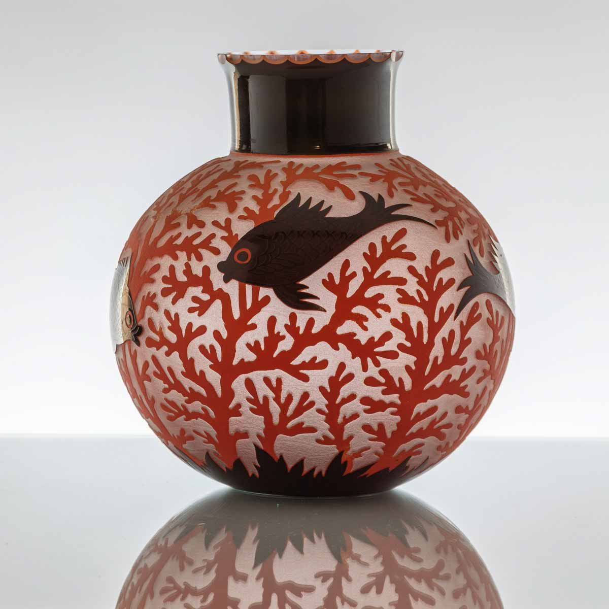 Váza ve stylu art deco "Ryby"