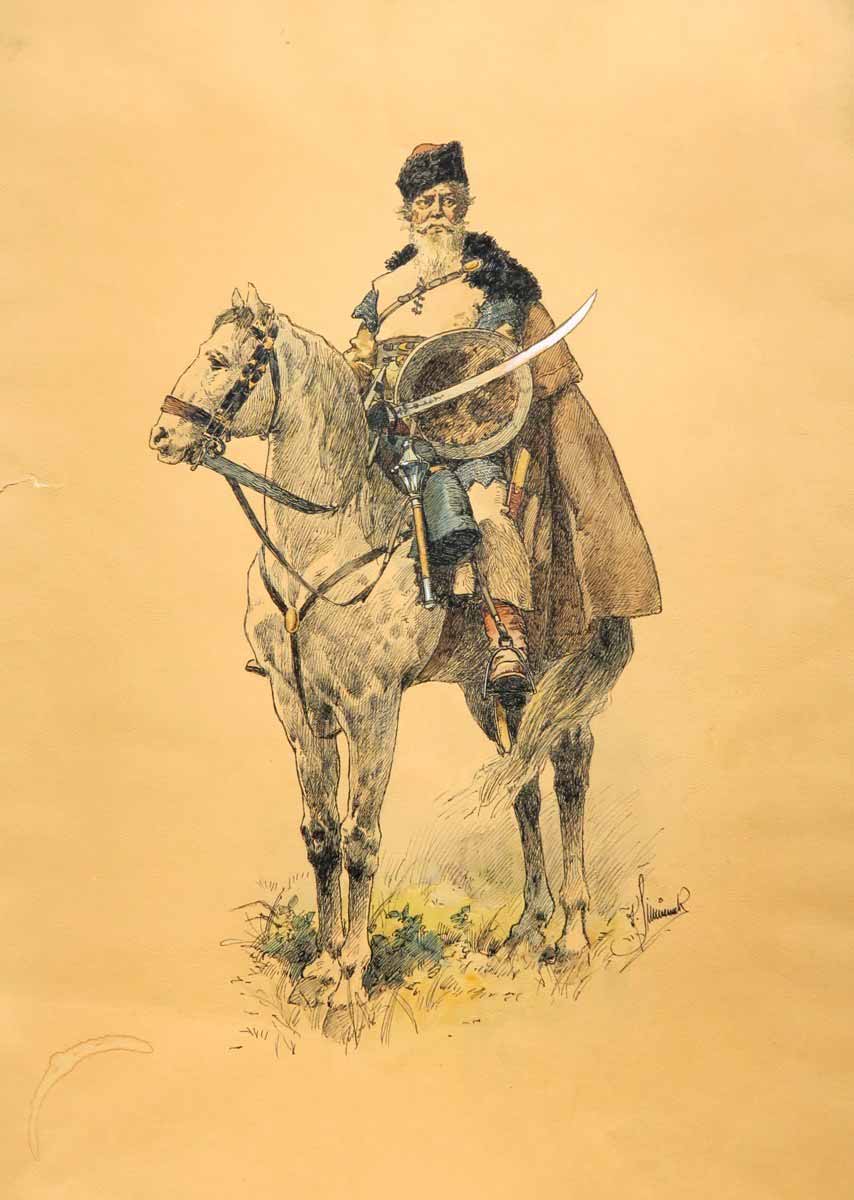 Karel Šimůnek - Husitský bojovník na koni