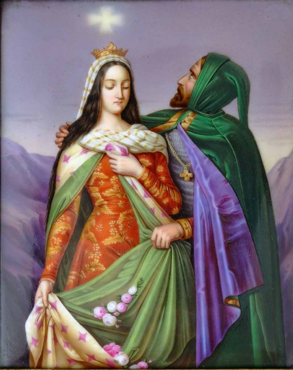 Malba na porcelánu "Svatá Alžběta Uherská"